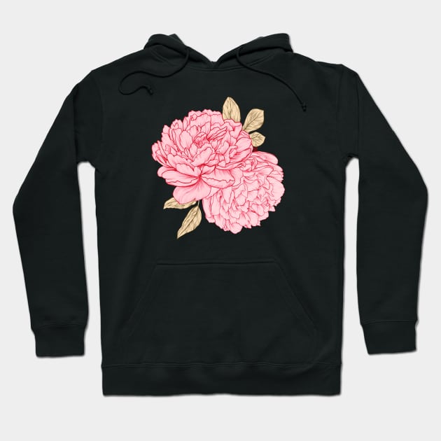 Pink Peonies Hoodie by LauraOConnor